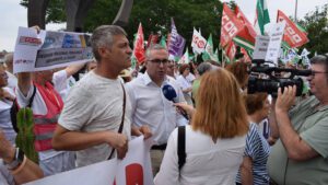 Huelga en los centros sanitarios andaluces convocada por las organizaciones sindicales Satse, CSIF, CCOO y UGT