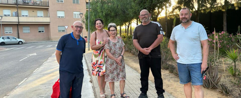 Visita del UTER a la barriada Naranjal de Castillo