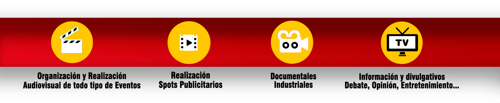 Menú de iconos con las secciones de Uvitel