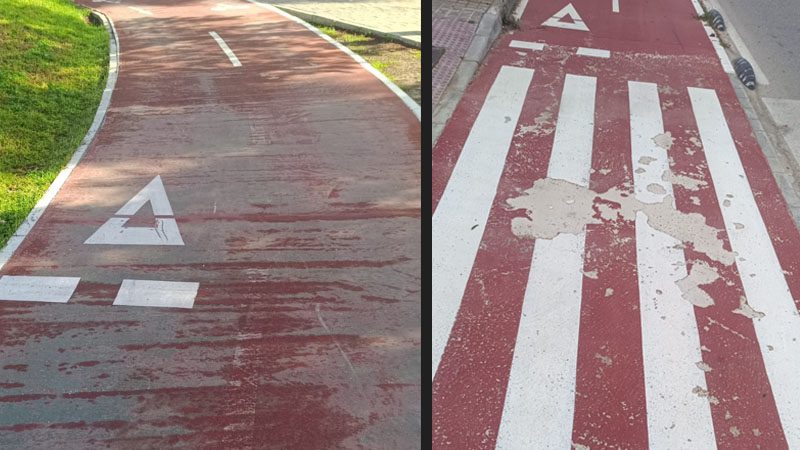 El PSOE de Utrera denuncia el abandono y deterioro del carril bici