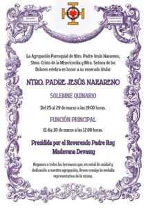 Los Molares se prepara para el Solemne Quinario en honor a Ntro. Padre Jesús Nazareno