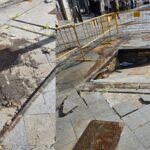 Retirados los contenedores soterrados del Altozano por problemas graves en la estructura