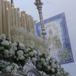 Retirado el mural cerámico de la Patrona de Utrera de San Francisco por riesgo de caída