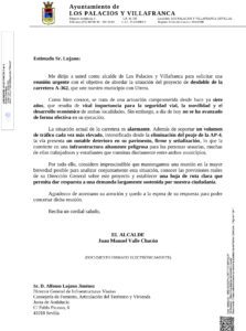 Los Palacios exige a la Junta el desdoble urgente de la A-362 que conecta con Utrera