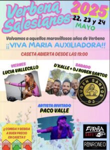 Fin de semana Salesiano en la Verbena en honor a María Auxiliadora