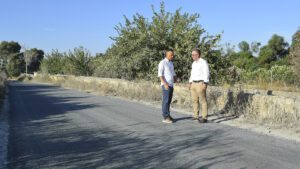 Finalizan los arreglos de otros cuatro caminos rurales con riego asfáltico en Los Palacios