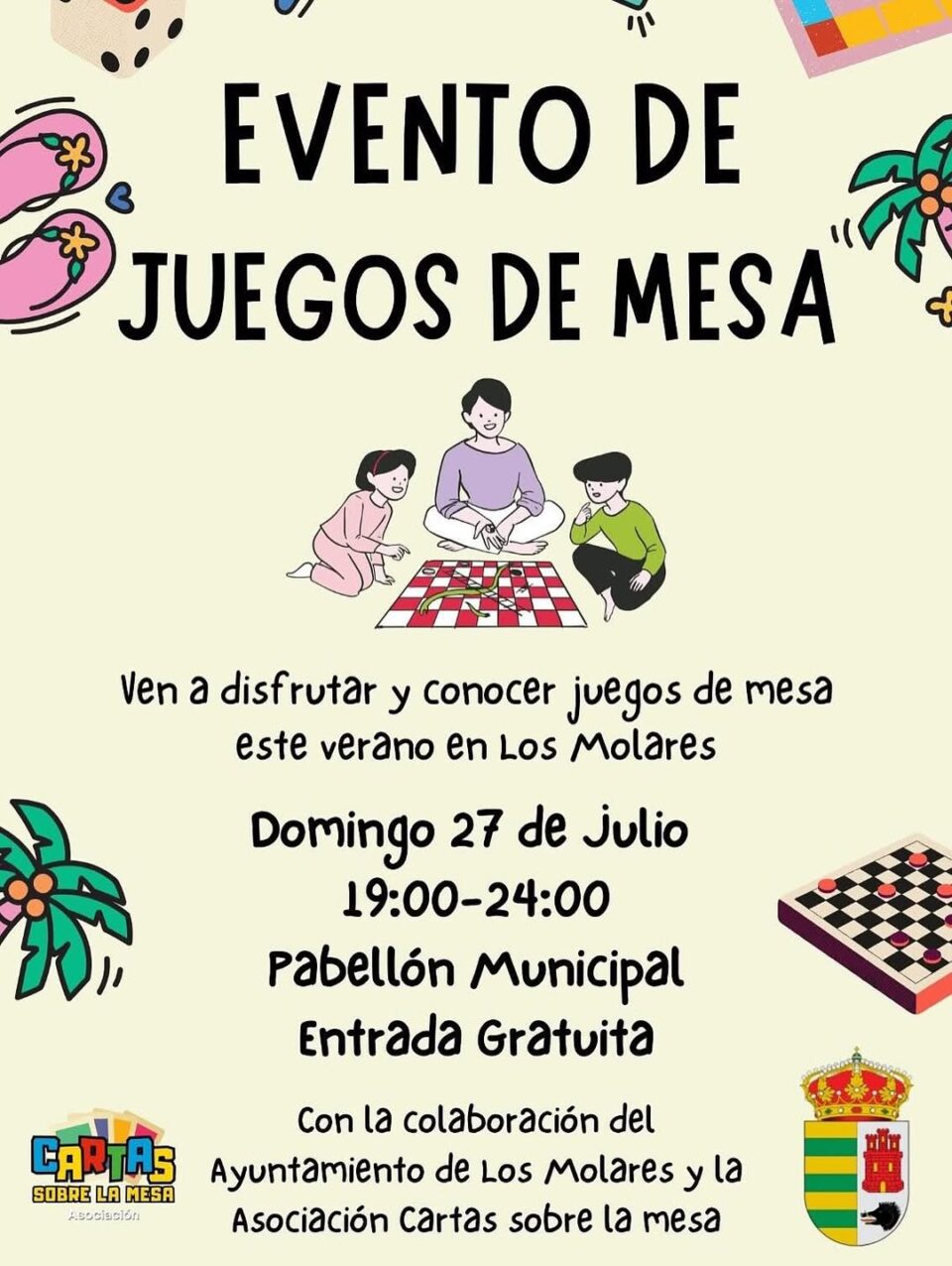 Los Molares acoge este domingo un evento de juegos de mesa con entrada gratuita