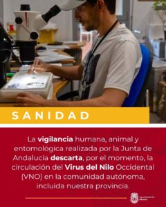 La Junta de Andalucía descarta actualmente la circulación del Virus del Nilo en nuestra provincia