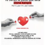 Nueva campaña de donación de sangre en Los Molares el próximo 10 de octubre