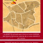 La AEMET activa la alerta naranja por lluvias y amarillo por viento en Utrera hoy miércoles 5 de noviembre