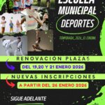 La Escuela Municipal de Deportes de El Coronil abre la renovación de plazas para la temporada 2026