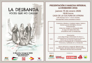La Casa de la Cultura de Utrera acogerá la presentación de la X Marcha Integral La Desbandá 2026