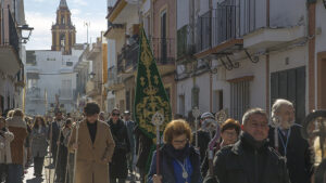 Los Palacios y Villafranca arropa a su patrón, San Sebastián, en la primera salida procesional del año
