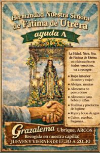 La Hermandad de Fátima de Utrera impulsa una campaña de recogida solidaria