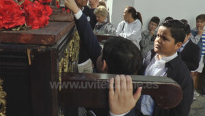 El Colegio Rodrigo Caro celebra su procesión escolar del Viernes de Dolores