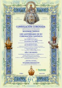 Utrera inicia los cultos por el LXII aniversario de la Coronación Canónica de la Virgen de Consolación