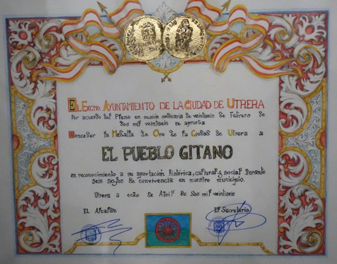 La Hermandad de los Gitanos agradece la Medalla de Oro de Utrera al Pueblo Gitano