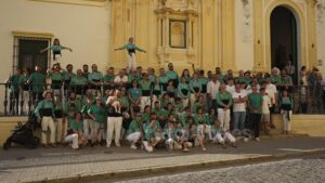 La Muixeranga de la Marina Alta protagonizó el sábado una espectacular exhibición junto a los Campaneros de Utrera