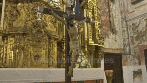 La Hermandad de la Vera-Cruz de Utrera recuperó al histórico Cristo de los Afligidos tras su restauración