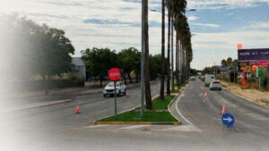 Comienzan los trabajos de asfaltado nocturno en las avenidas José Dorado Alé y General Giráldez de Utrera