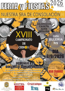 El Campeonato de Chinos «Memorial Juan Segura» alcanza su XVIII edición con un nuevo homenaje y carácter solidario