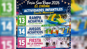 Arranca la Feria de San Roque 2026 de El Coronil: actividades, pulseras identificativas para menores y punto violeta de seguridad