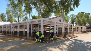 El Ayuntamiento intensifica los trabajos de preparación del recinto ferial a un mes del inicio de la Feria de Utrera 2026