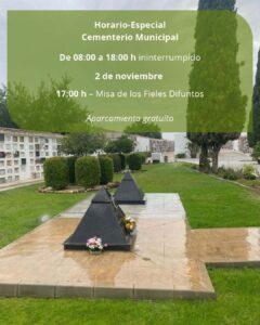 El Cementerio Municipal de Utrera establece un horario especial por la celebración del Día de Todos los Santos