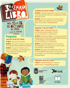 La III Semana del Libro llega a Utrera: firmas de autores locales y actividades durante todo el fin de semana