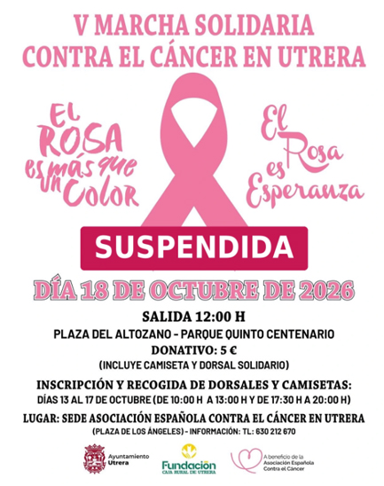 La lluvia dominical obligó a suspender la marcha contra el cáncer de mama y el partido del C.D. Utrera