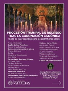 Utrera se prepara para la histórica coronación canónica de la Virgen de las Angustias que se celebrará este sábado