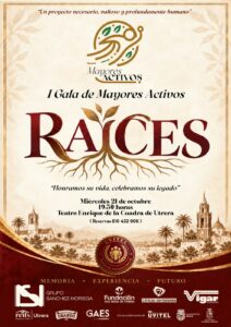 La Gala RAÍCES de Mayores Activos se celebra mañana en Utrera para homenajear a personas referentes de Utrera y Los Palacios y Villafranca